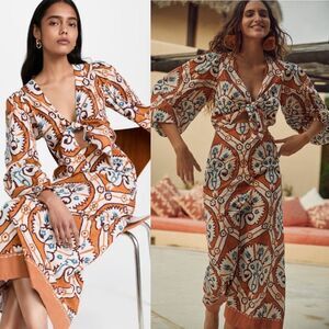 NWT Johanna Ortiz Couscous Joy Cotton Midi Dress 8